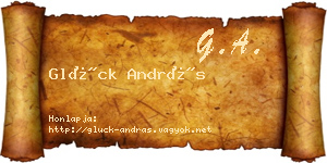 Glück András névjegykártya