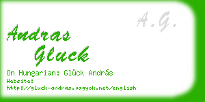andras gluck business card