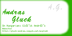 andras gluck business card